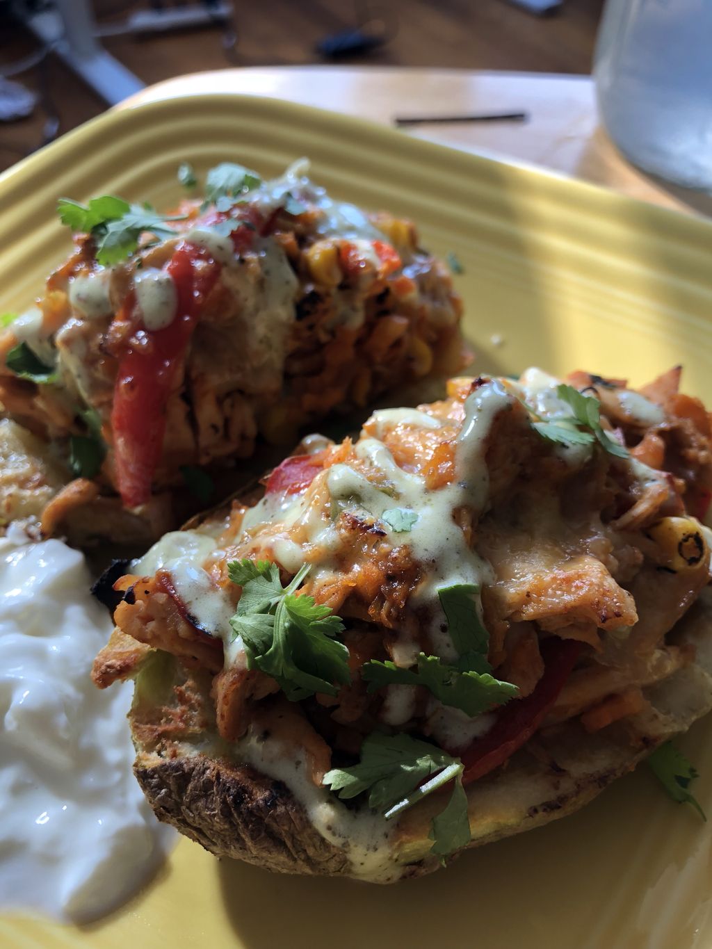 BBQ chicken stuffed sweet potatoes - don’t give up