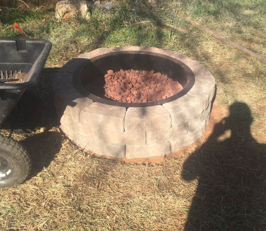 30" diameter fire pit. 