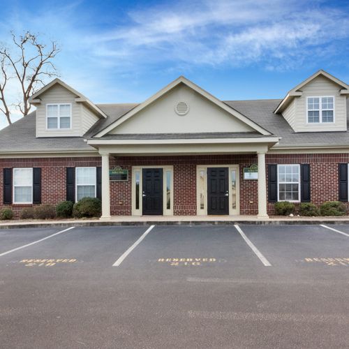 Easy access from Woodruff Road and I-385, parking 
