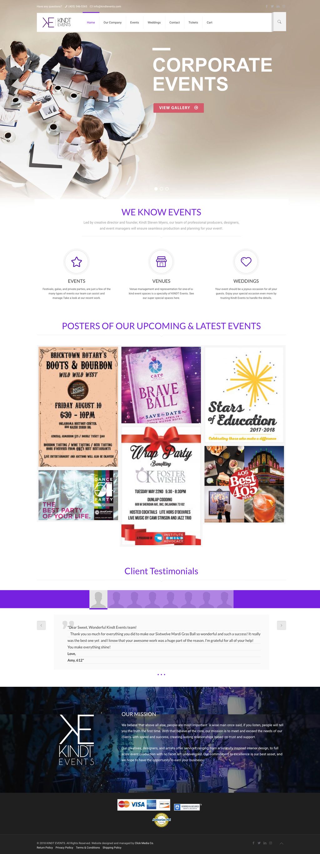 KindtEvents.com - Full Website Development & Brand