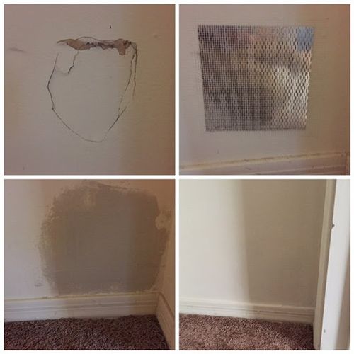 Drywall Patch, Sand and Painting
