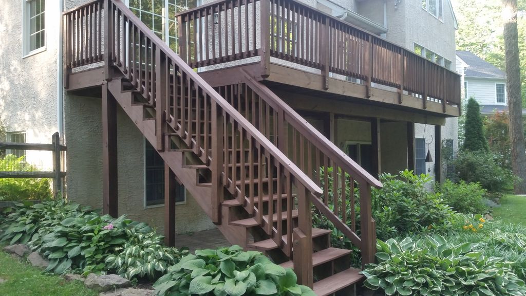 at completion - a deck saved from rotting away!