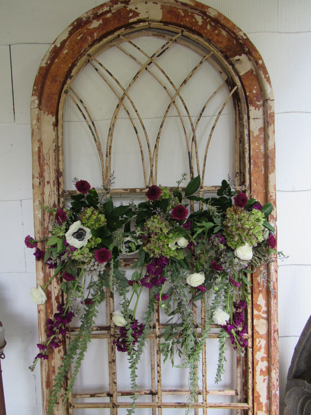 Flower Walls make a beautiful backdrop for the wed