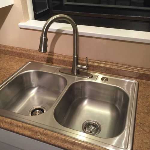 New sink & faucet install