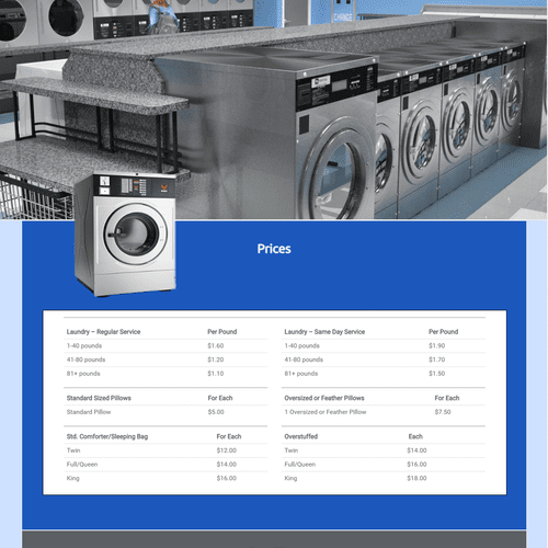 Laundromat Website Rendering