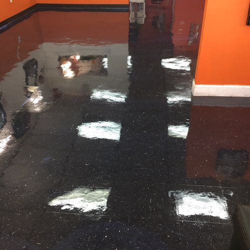 After product of a barbershop floor we were hired 