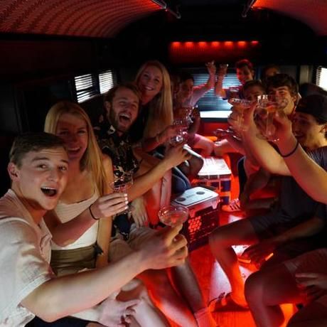 Red Ride Party Bus