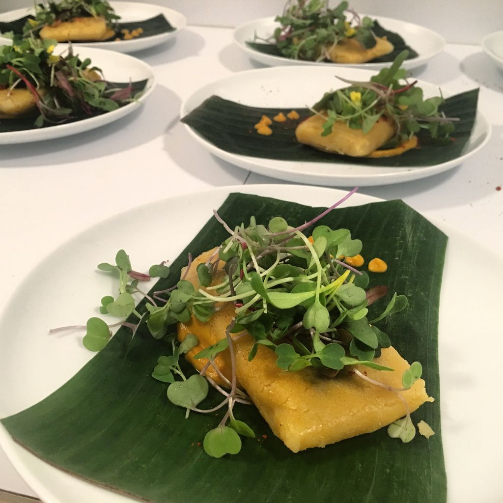 Vegan starters getting ready to be served to hungr