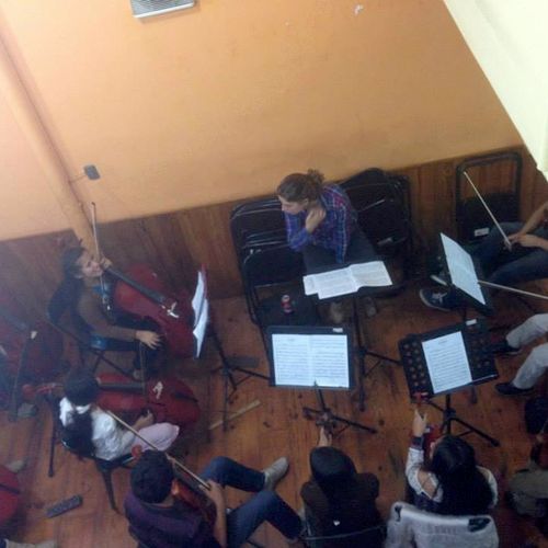Conducting advanced orchestra in Peru