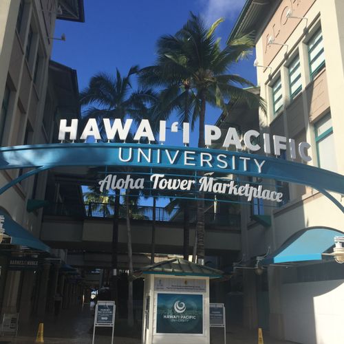 One of the campuses I visited this year.  Aloha!