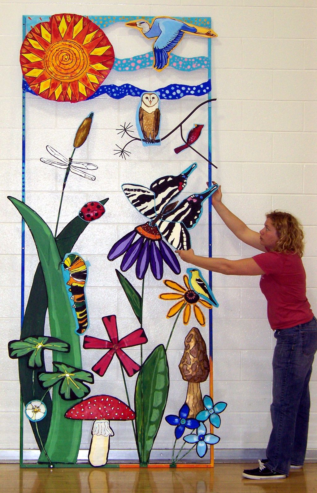 Steel wall mural. created with Brandeis Elementary