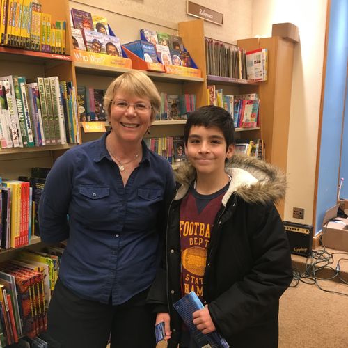 Student Read a New Book and Met the Author