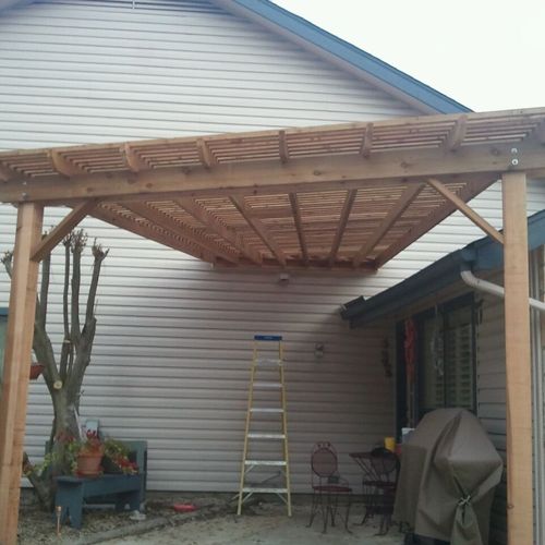 Pergola.
This customer must stay out of the direct