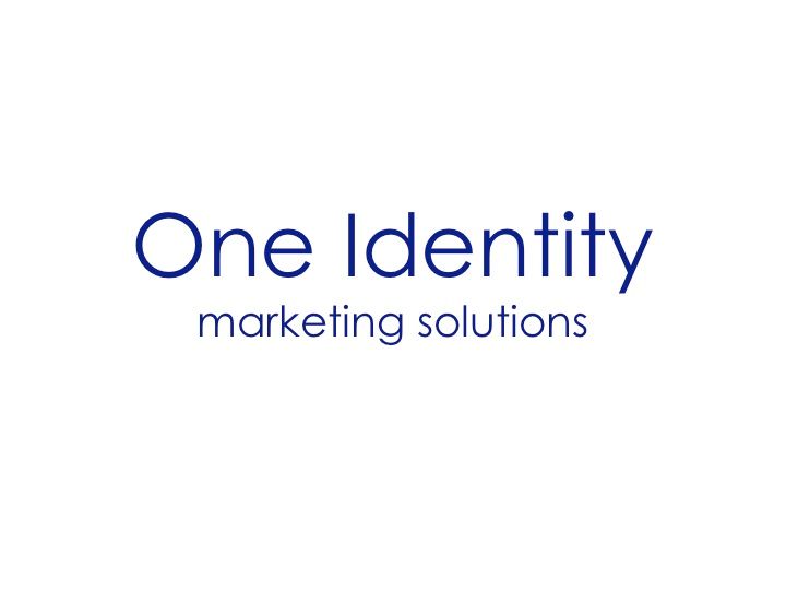 One Identity Marketing
