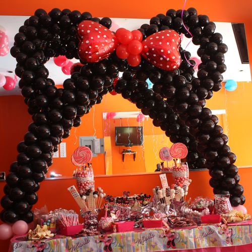 Minnie Mouse Half Arch Candy Table