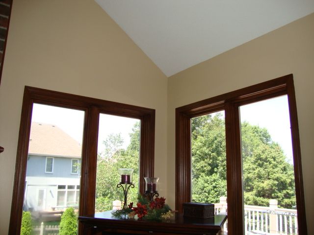 Stained the window frames