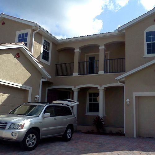 Exterior on new construction home in Fort Myers