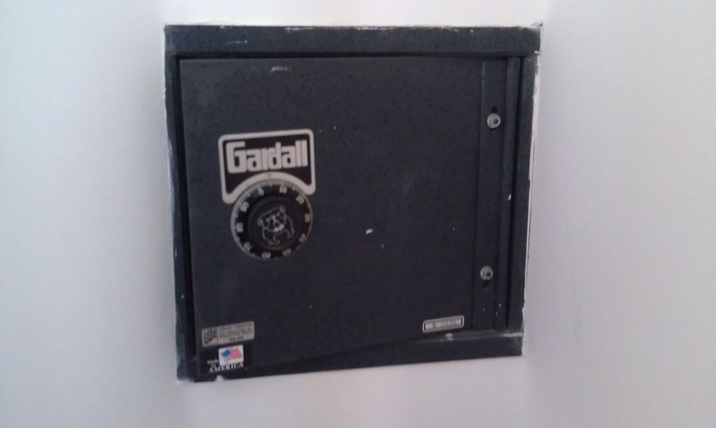 Wall safe installed