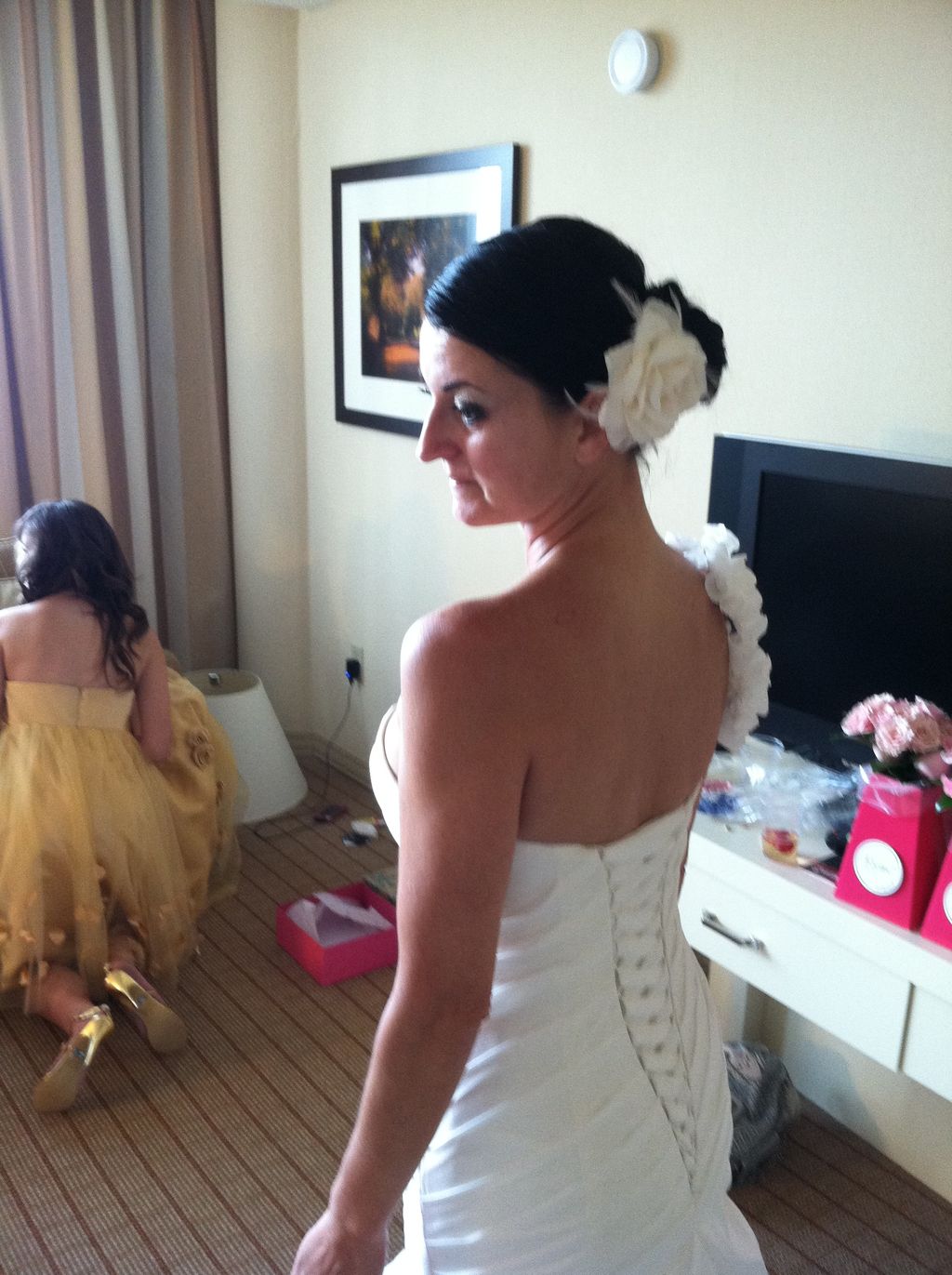 Bride hair & make-up. Spanish style with a cute si