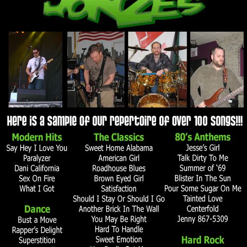 The Jonzes Promo Kit Pic & Partial Song List