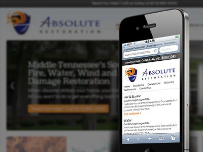 Small business website with mobile optimization