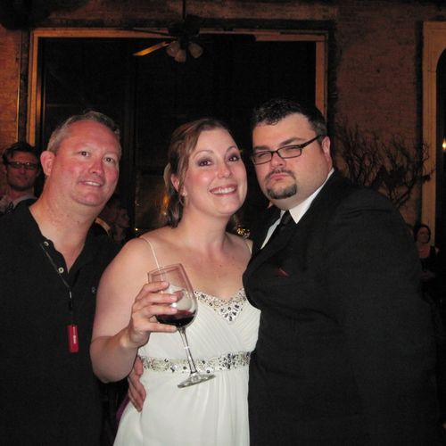 Here I am with Eve and Chad after the wedding. It 