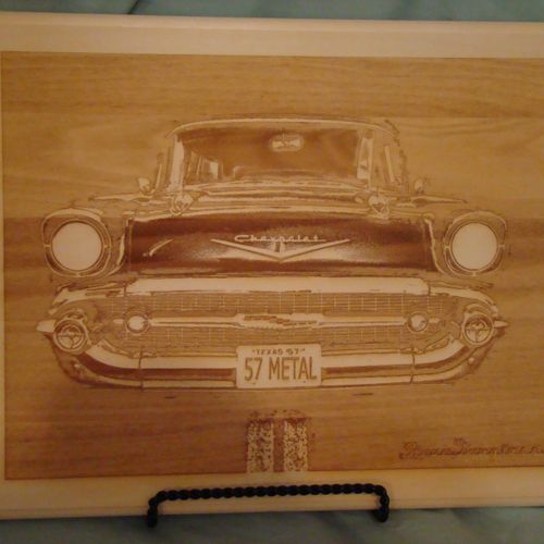 Photo engraving of 57 Chevy