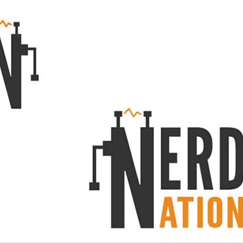 A logo for the company Nerd Nation.