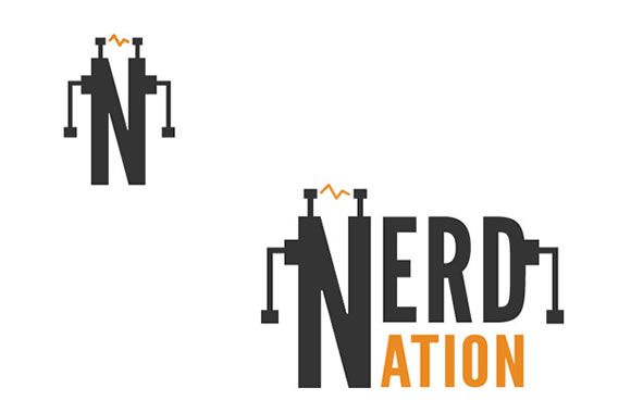 A logo for the company Nerd Nation.