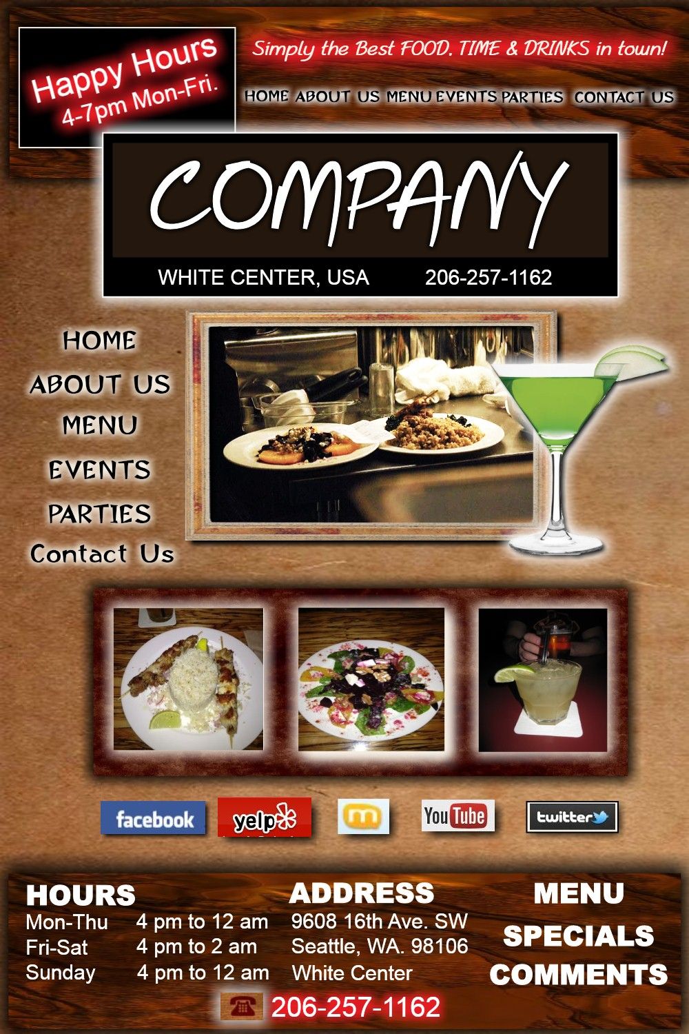 Sample Website-Bar & Grill