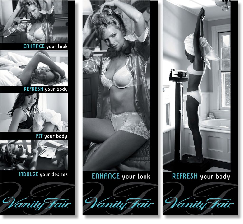 Window clings for Vanity Fair.