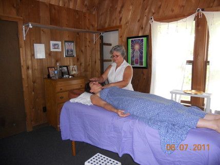 Reiki session. Usually lasts one hour.