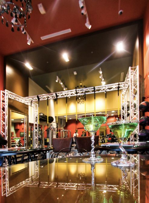 A view from the Lounge at Red Fitness Lounge. We a