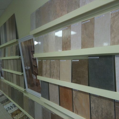 Tile Samples at our Showroom