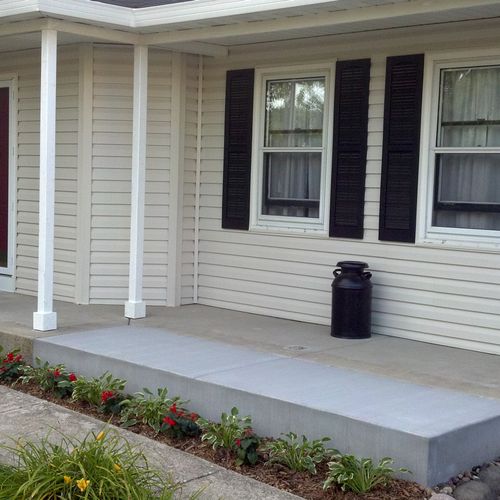 The homeowner was able to install a front porch sw