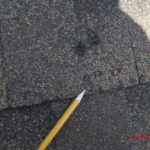 Hail damage effects the life expectancy of a roof.