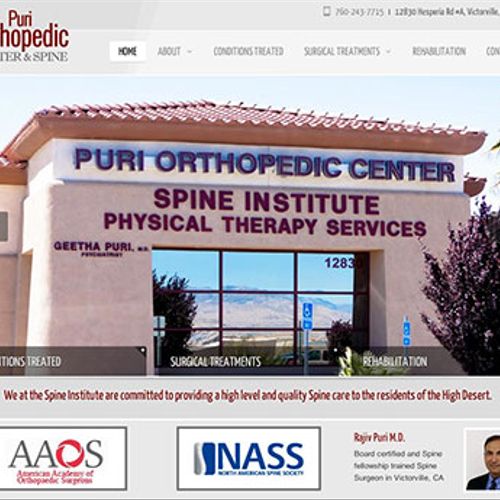 Puri Spine Institute in Victorville, California