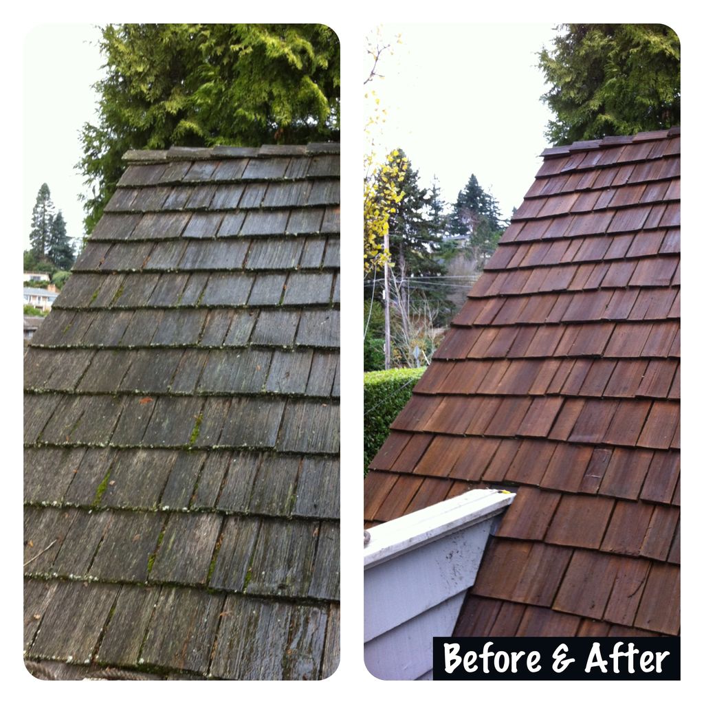 We clean Cedar Shake Roofs