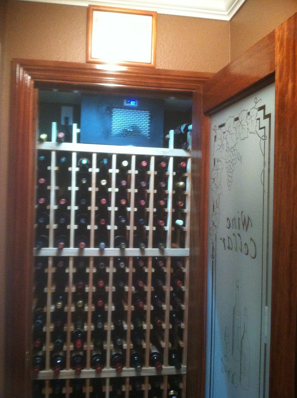 Conversion of closet to wine cooler
