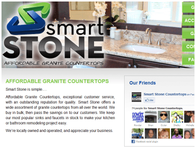 Smart Stone Countertops, Business Website Design
