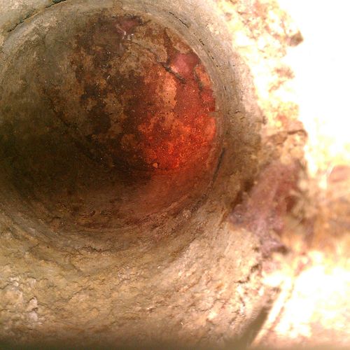 Corroded air duct.