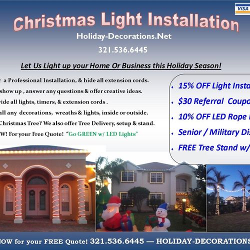 Let us Light up your home or business this holiday
