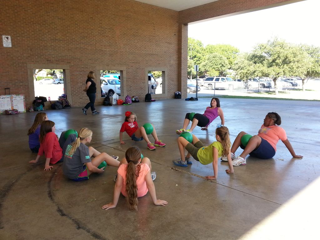 Mallory volunteering time with the Girl Scouts
