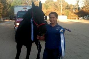 cami and rebel after a pony club rally