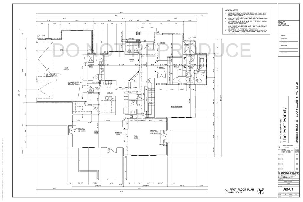 Post Residence
First Floor Plan
