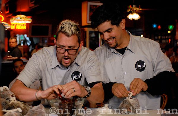 Chefs Chris Cosentino and Aaron Sanchez at the Acm
