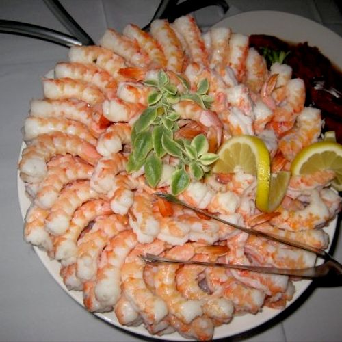 Shrimp cocktail.