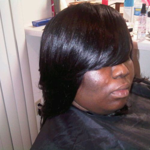 sew-in side part