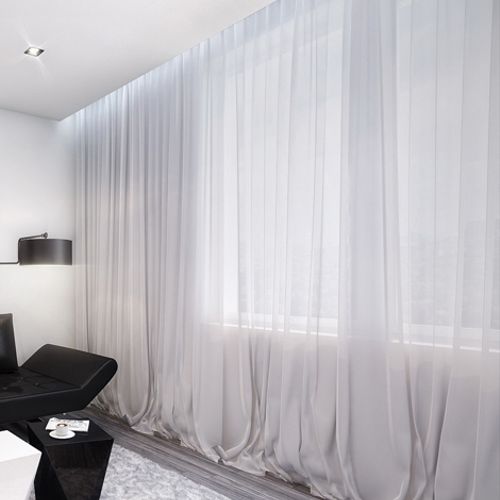 Ultra contemporary sheer curtains - Soho, NYC