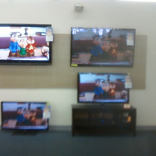 4 of the 8 tv's I installed running in sync.